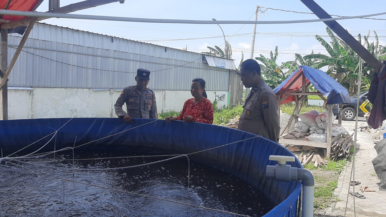Polsek Kebomas Dampingi Peternak Lele, Perkuat Ketahanan Pangan Nasional