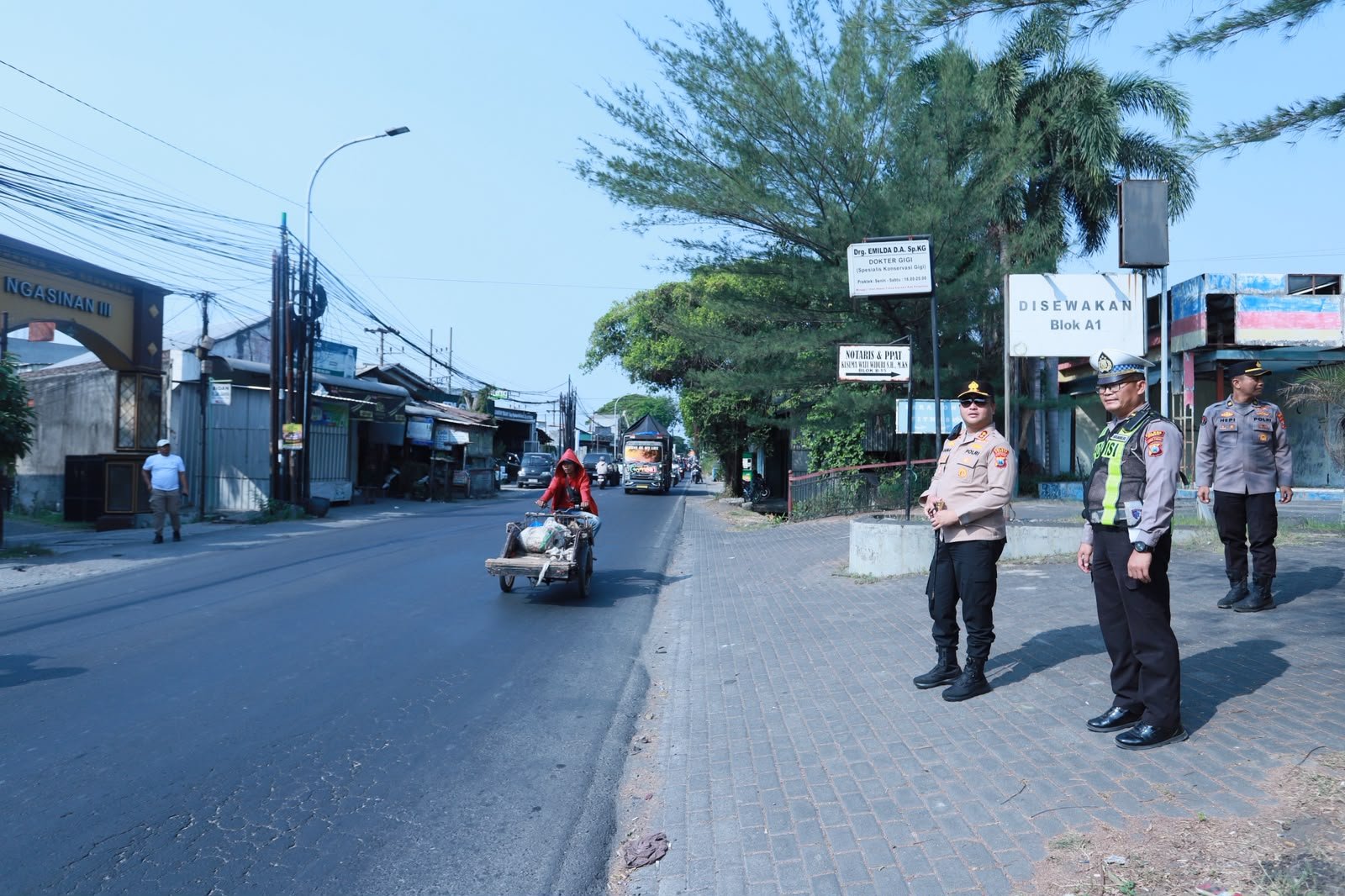 Jaga Kondusivitas, Polres Gresik Perketat Penyekatan Perbatasan Gresik-Surabaya di Menganti