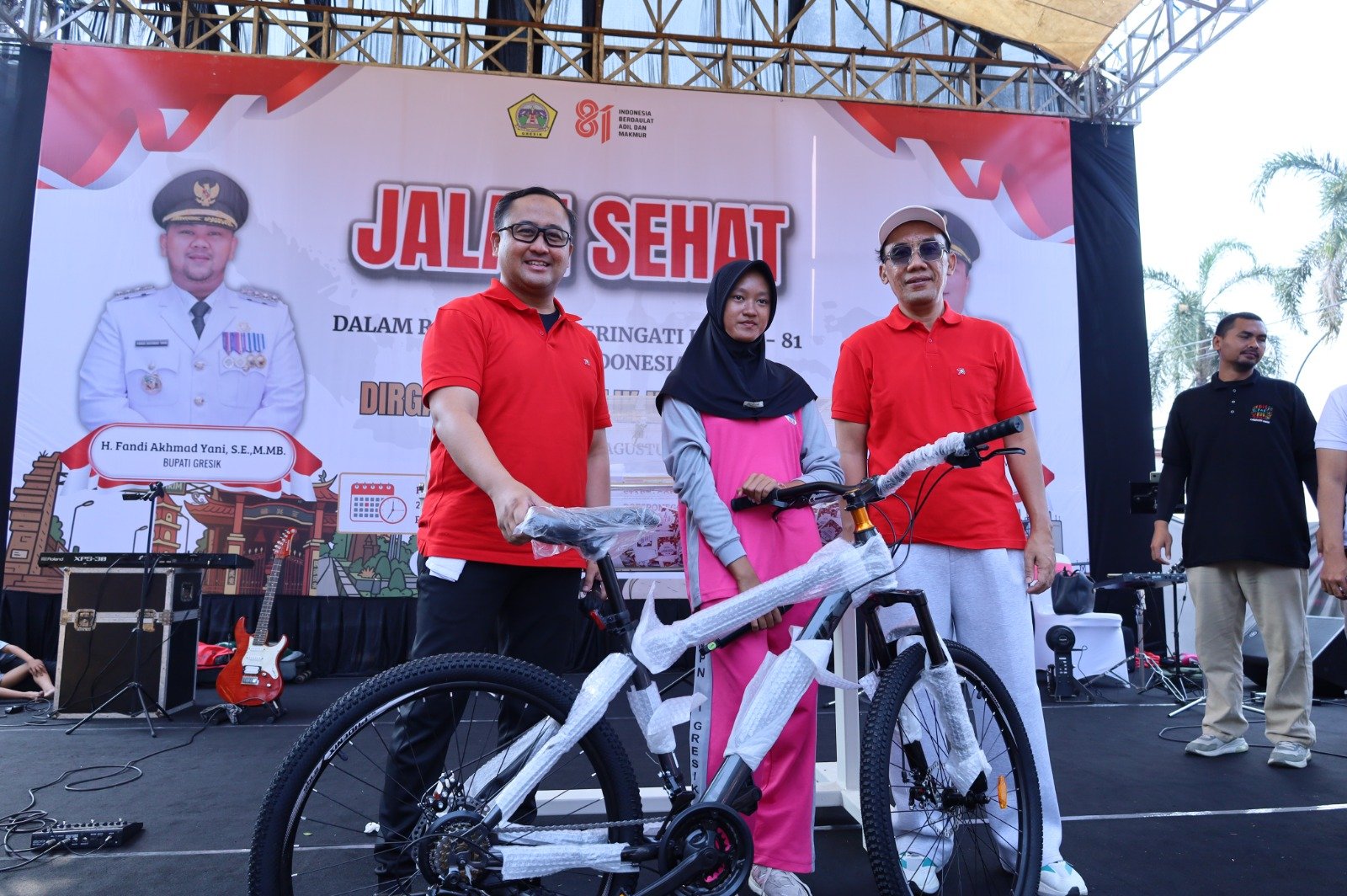 Semarak HUT RI ke-81, Kapolres Gresik Hadiri Jalan Sehat dan Pastikan Pengamanan Berjalan Optimal