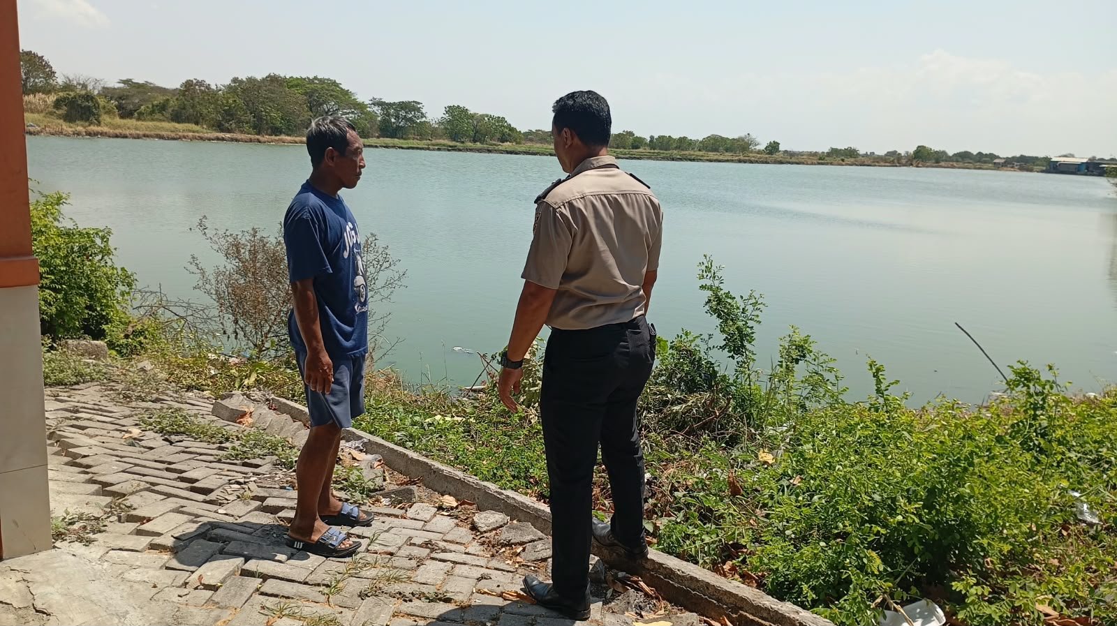 Polsek Duduksampeyan Tinjau Tambak Ikan di Kawistowindu, Perkuat Ketahanan Pangan Nasional